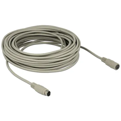 Produktbild von DeLOCK 84705, 15 m, 6-p Mini-DIN, 6-p Mini-DIN, Männlich, Weiblich, Grau
