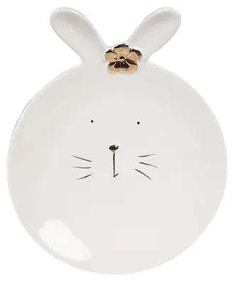 Produktbild von Clayre & Eef Frühstücksteller Kaninchen Ø 15 cm Weiß Keramik