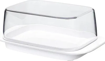 Image de Beurrier blanc avec couvercle - Céramique