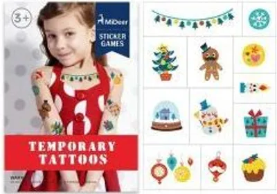 Produktbild von Mideer Tattoo für Kinder – Weihnachten – 12 Teile