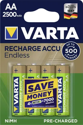 Produktbild von VARTA NiMH Akku "RECHARGE ACCU Endless" Mignon AA 2500 mAh