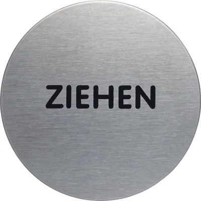 Produktbild von Piktogramm 'Ziehen' rund 5mm Edelstahl Packung mit 5 Stück