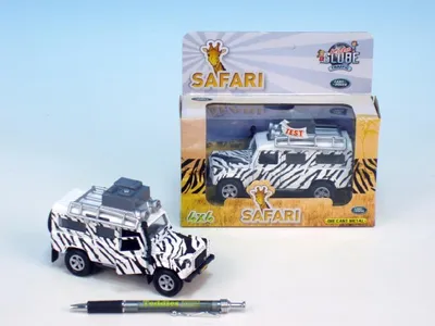 Productafbeelding van Gietgietmodel Landrover Defender Safari, met trekmechanisme