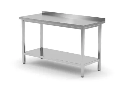 Produktbild von Wandtisch mit Ablage – verschraubt, Tiefe 600 mm, Profi Line, 1000x600x(H)850mm