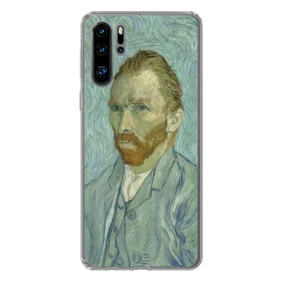 Produktbild von MuchoWow® Handyhülle Schutzhülle Hülle für Huawei P30 Pro Selbstporträt - Vincent van Gogh Silikon Softcase Handy Hülle - Schutzdeckel