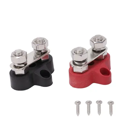 Obrázok produktu pre Blok svoriek batérie M8 Sada pre pripojenie kladného a záporného pólu DC 12 V/24 V pre automobily a lode