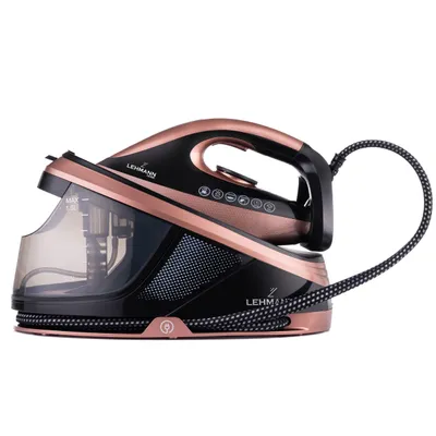 A steam ironing station on a white background.