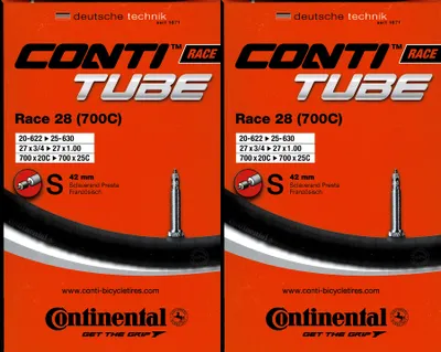 Produktbild von 2x Continental Race 28 (700C) Schlauch 28 Zoll SV (18/25-622/630) SV 42mm