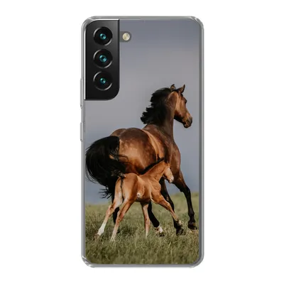 Produktbild von MuchoWow® Handyhülle Schutzhülle Hülle für Samsung Galaxy S22 Plus Tiere - Pferde - Fohlen Silikon Softcase Handy Hülle - Schutzabdeckung
