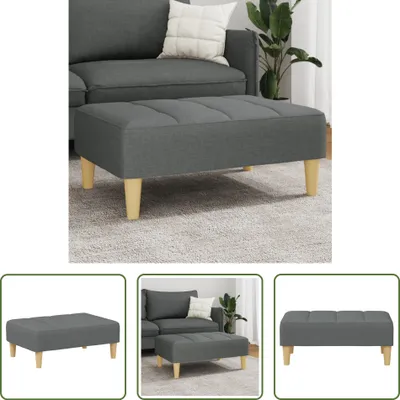 Image de The Living Store Tabouret de pied gris foncé 77x55x31 cm Tissu