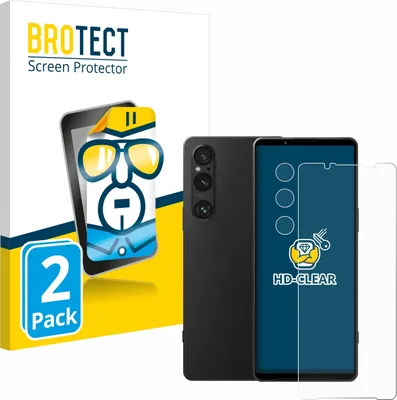 Produktbild von 2x Für Sony Xperia 1 V (Display+Kamera) Schutzfolie BROTECT Displayschutz Display Schutz Folie Klar Transparent