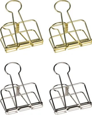 Produktbild von KNORR prandell Deko-Clip 50 mm gold / silber aus Metall 4 Stück