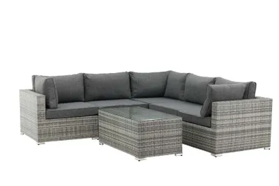 Image de Amazon ensemble de salon 2 parties gris.