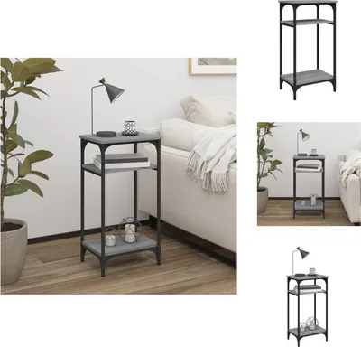 Produktbild von vidaXL Beistelltisch Grau Sonoma 40x30x75 cm Holzwerkstoff -  Beistelltische