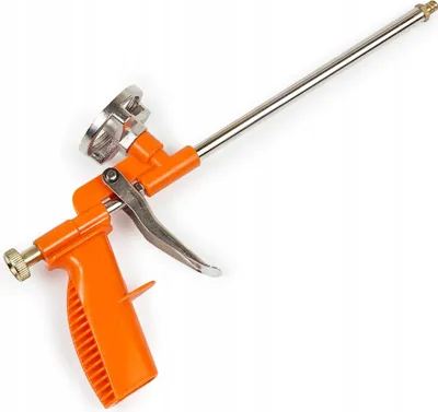 A foam dispensing gun on a white background.