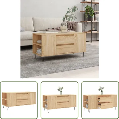 Produktbild von The Living Store Couchtisch Sonoma-Eiche 102x44,5x50 cm Holzwerkstoff