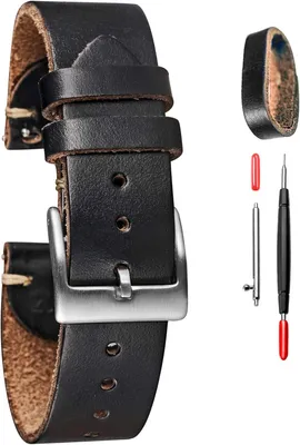Productafbeelding van Horlogeband 18 mm, leer, zacht vintage, horlogebandje