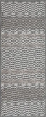 Produktbild von Teppich Läufer Flur - 80x300 cm - Grau - Rutschfest - Läufer für die Küche - Geometrisches Muster
