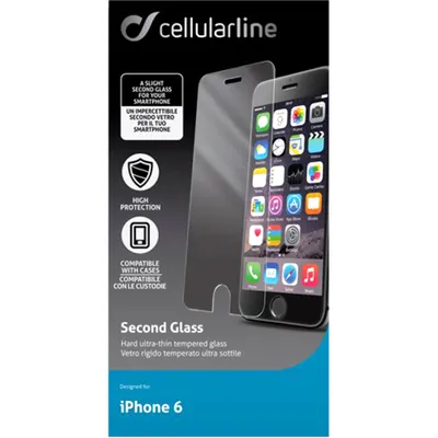Produktbild von Cellularline Impact Glass - iPhone 6, Apple, iPhone 6, Kratzresistent, Transparent, 1 Stück(e)