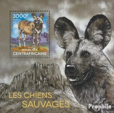 Produktbild von Briefmarken Zentralafrikanische Republik 2014 Mi Block 1252 (kompl. Ausgabe) postfrisch Wilde Hunde