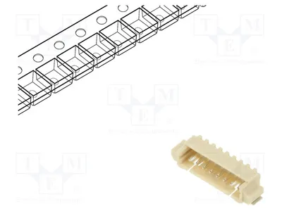 Image de 3 prises femelles 125V, connecteur mâle, broche : 8, plaque de connexion 1,25 mm, 1A, 125SH-B-08-TR--T/R, marque : Signt