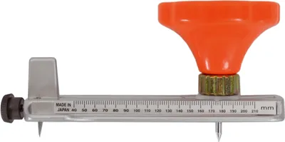 Produktbild von Hawe Kreisschneider 730.00, Verstellbarer Lochbohrer, HSS-Messer, Handrand mit Fingerknauf, 40 – 210 mm