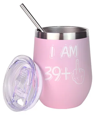 Imagen del producto de Vaso de acero inoxidable, de 350 ml, color rosa, para la cocina