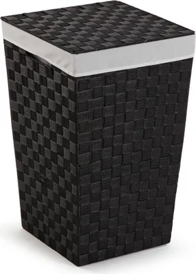 Image de Panier pour linge sale Versa Noir Polyester Métal Polypropylène 33 x 52 x 33 cm