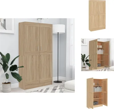 Obrázek produktu pro vidaXL Knihovna Sonoma dub 82,5x30,5x150 cm Materiál na bázi dřeva - Knihovny a regály