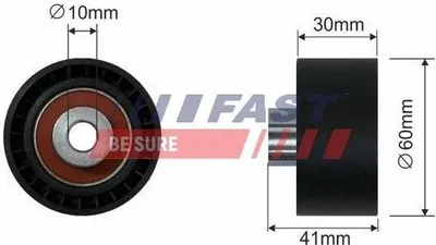 Produktbild von FAST FT44087 Umlenkrolle Zahnriemen Ø60mm für FORD FOCUS III Turnier Kuga Mk2 (DM2) MONDEO IV Turnier (BA7) Focus II Schrägheck (DA, HCP, DP) S-MAX