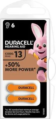 Produktbild von Duracell 6xBatterie Zinc Air Hearing Aid 13 1.4V