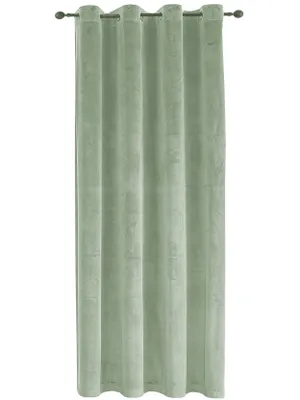 Produktbild von Verdunkelungsvorhang Samt weich Lindgrün 140x225 cm Ösen Vorhang blickdicht Ösenaufhängung abdunkelnd Gardine