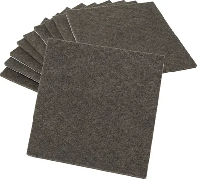 Produktbild von Adsamm® | 10 x Filzgleiter / 100x100 mm / Braun / quadratisch / 3.5 mm starke selbstklebende Filz-Möbelgleiter in