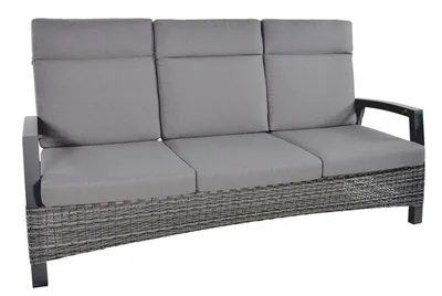 Produktbild von Lesli Living 3er Loungesofa Loungebank "Prato Forte" grau-anthrazit