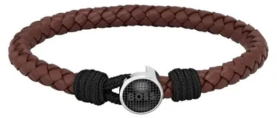 Produktbild von Modisches schwarzes Lederarmband Classic 1580467 - Lä nge: 17,5 cm