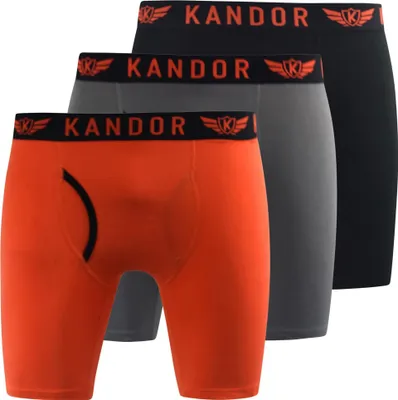 Produktbild von Kandor - "Trunken" Boxershorts für Herren(3er-Pack) BG1674 (S) (Orange)