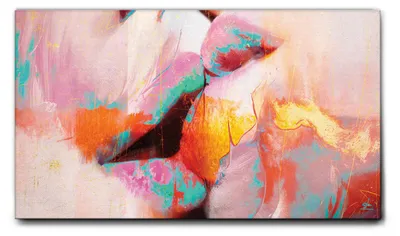Immagine prodotto di Giallobus - 29 - Il bacio - Giallobus - 140L x 80l cm - Quadro - Tela Canvas Telaio Standard