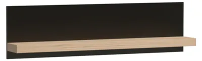 Produktbild von Wandregal NAKUSP - Eiche - Schwarz - 120 x 32 x 18 cm