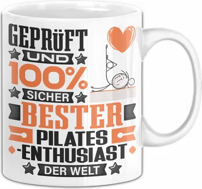 Produktbild von Pilates-Enthusiast Geschenk Lustiger Spruch für Pilates-Enthusiast Geschenkidee Bester Pilates-Enthusiast Der Welt (Weiß)