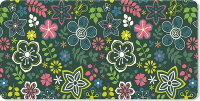 Produktbild von MuchoWow® Schreibtischunterlage Blätter - Muster - Blumen 80x40 cm - XXL Mauspad - Gaming Mauspad