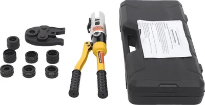 Obrázek produktu pro Ruční kleště na trubky, univerzální pro lisování, ergonomický design, žlutá barva