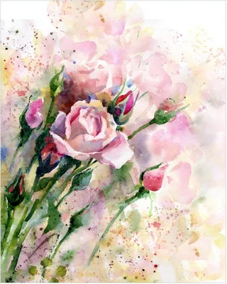Produktbild von Wallario Poster - Abstraktes Blumenbuket, Kunstdruck Größe: 40 x 50 cm