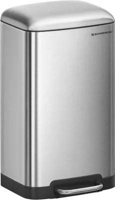 Produktbild von Famanu Abfalleimer 30 Liter mit Softclose-Deckel - luftdichte Pedaleimer in Silber