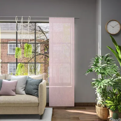 Produktbild von Schiebevorhang Flächenvorhang Libre Eco aus recyceltem Polyester einfarbig flieder 245x60cm
