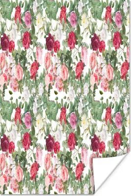 Produktbild von MuchoWow® Poster Pfingstrose - Blumen - Farben - Rosen 60x90 cm - Wanddekoration