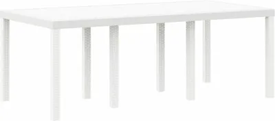 Obrázok produktu pre Záhradný stôl Biela 200 x 100 x 73 cm polyratan