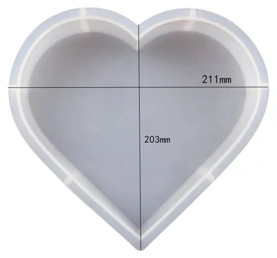 Obrázek produktu pro Forma ze silikonové pryskyřice, geometrické tvary, ideální pro výrobu šperků, srdce
