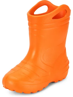 Produktbild von Ladeheid Kinder Mädchen Jungen federleichte Eva Gummistiefel KL051-S (Orange, 25 EU)