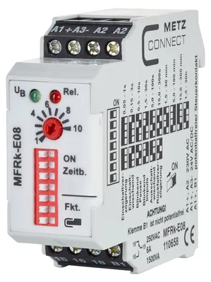 Produktbild von METZ CONNECT MFRk-E08 230 V AC, 24 V AC/DC Zeitrelais