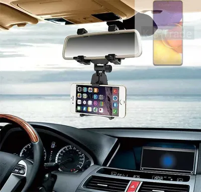 Produktbild von K-S-Trade Smartphone Halterung kompatibel mit Samsung Galaxy Quantum2 Rückspiegel Halterung schwarz Auto Halterung KFZ Halter